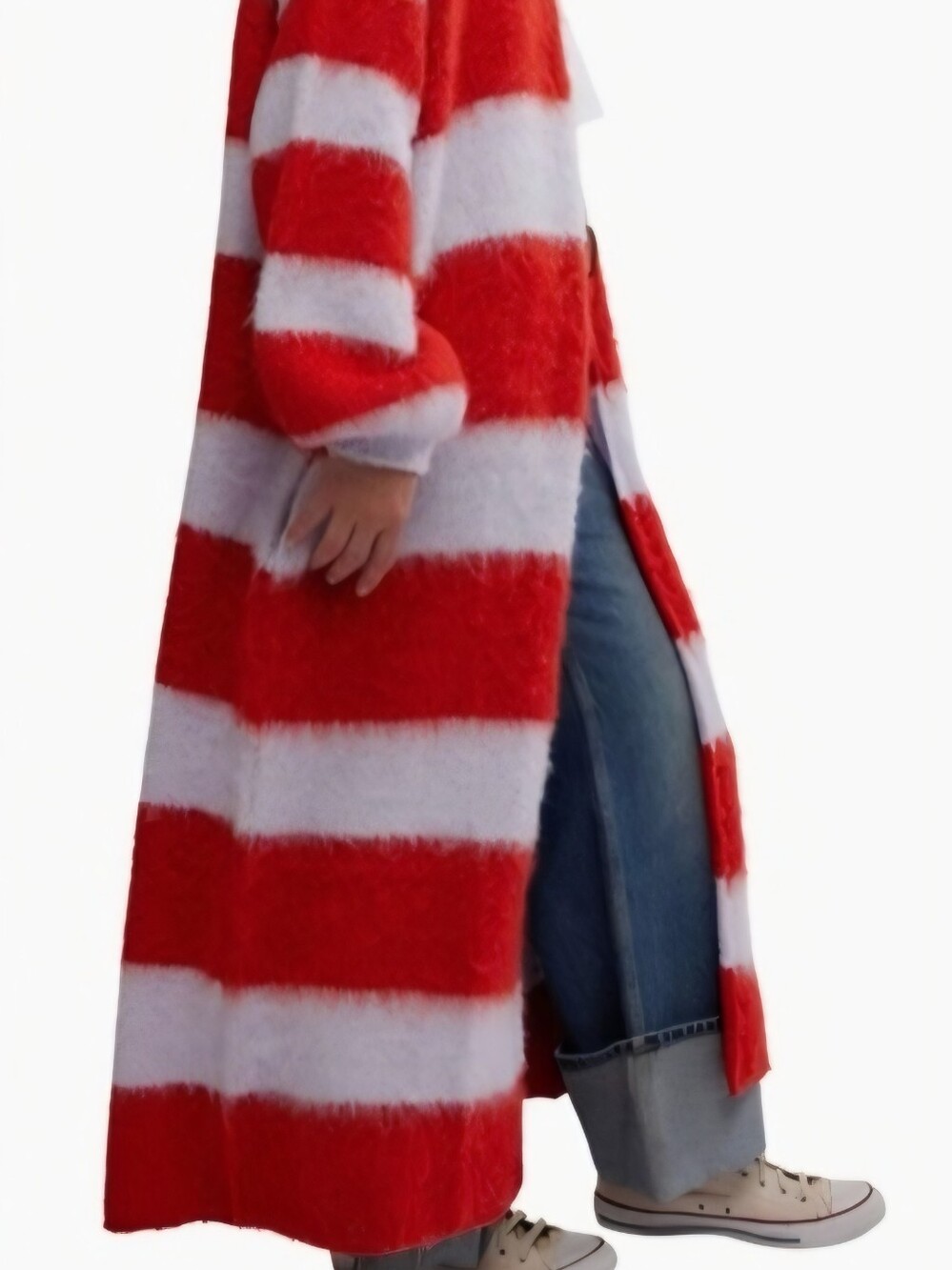NWT Free People Mantra Cardi Red White M/L